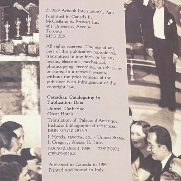 Grand Hotels of North America, 1st Edition 1989 Coffee Table Book with Dustcover - Picture 9 of 9